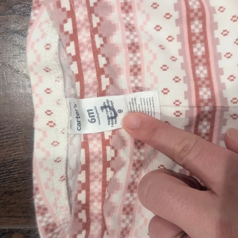 Pink Hooded Baby Outfit with Patterned Leggings - Picture 2 of 7